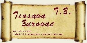 Tiosava Burovac vizit kartica